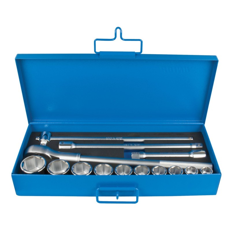 197MB3-Juego de vasos y accesorios de 3/4" en caja metálica-7/8"-17/8"/14