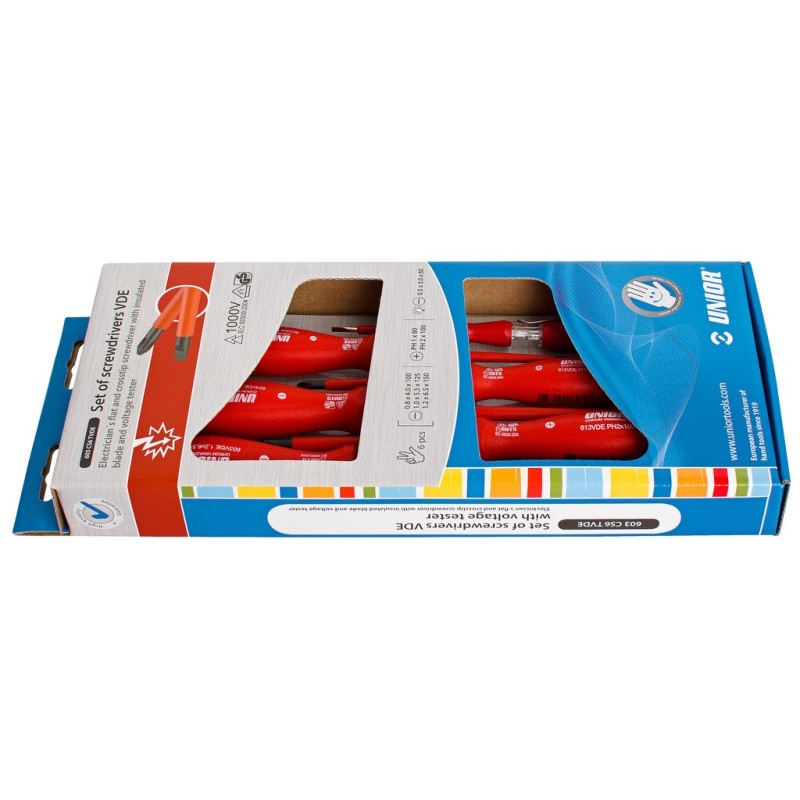 603CS6TVDE-Juego de destornilladores aislados VDE con buscapolos, en caja de cartón-/6